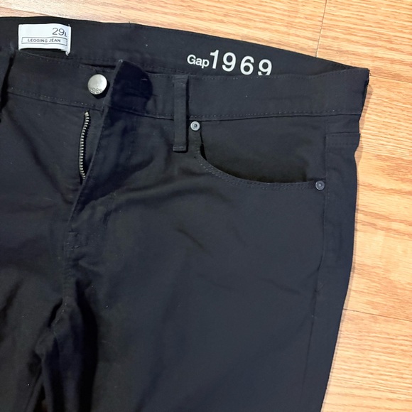 GAP 1969 Women's Black Legging Jeans Size 29 L - Picture 5 of 12
